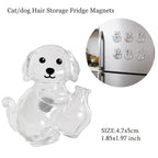 Transparent Dog Hair Storage Container Adorable Pet Keepsake Capsule Pendant With Key Ring for Pet Lovers DIY Memorial Keychain