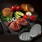 Non Stick Burger Press Patty Maker Metal Hamburger Mold for BBQ Cooking