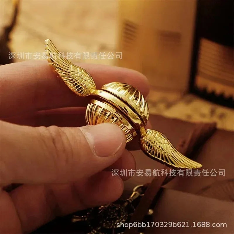 Golden Snitch-Inspired Metal Fidget Spinner Stress Relief Toy