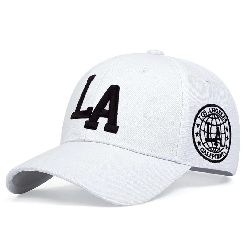 Unisex LA Embroidery Snapback Baseball Cap for Casual Outdoor Style