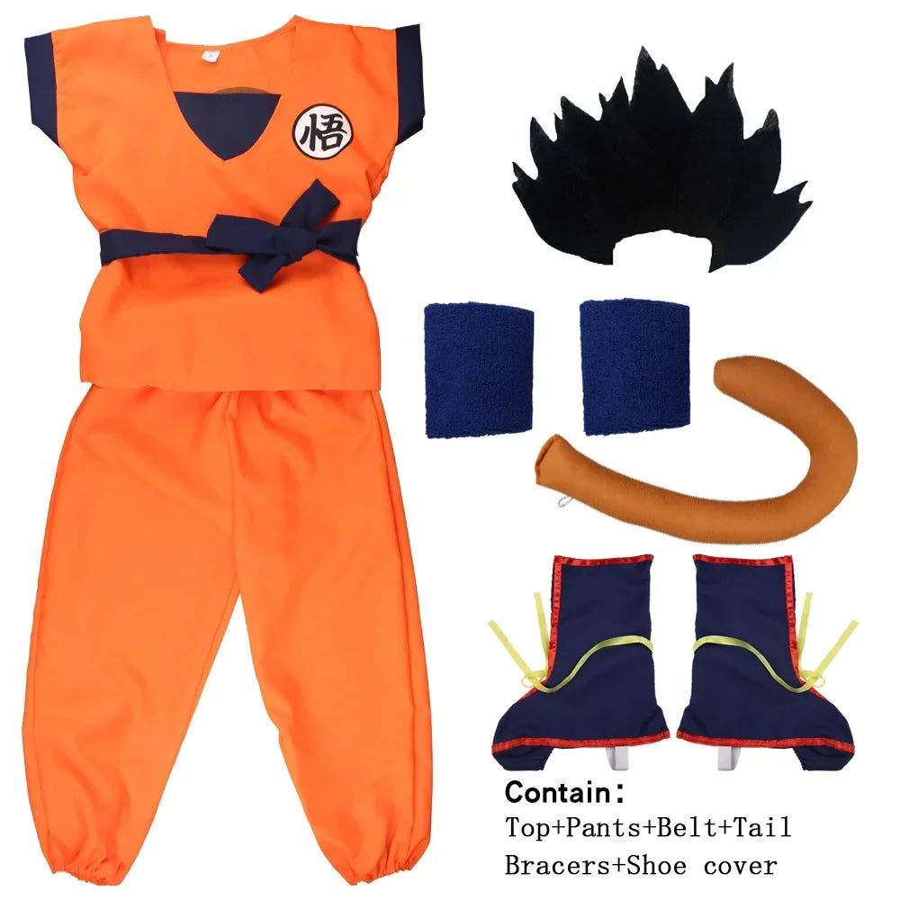 Son Goku Anime Cosplay Costume Set – Kids & Adult Outfit