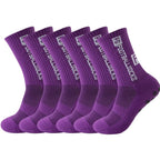 6Pairs/Lot FS Football Socks New Style Round Silicone Suction Cup Grip Anti Slip Soccer Socks Sports Men Baseball Rugby Socks