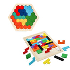 Wooden Tangram Russian Blocks Puzzle for STEM Learning and Creative Play