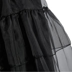 Girl Costume Kids Cosplay Black Witch Princess Dress Children Pageant Dinner Dress Girl Halloween Party Dancing Clothing