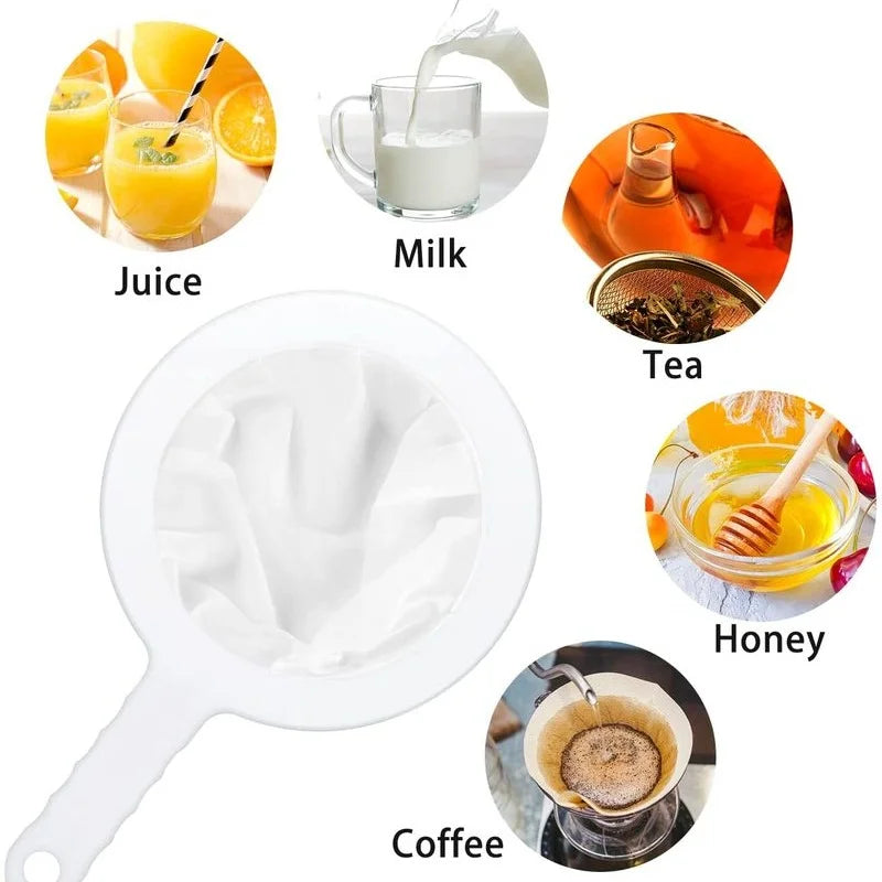 Ultra Fine Nylon Mesh Strainer Spoon for Coffee Tea and Juice Filter