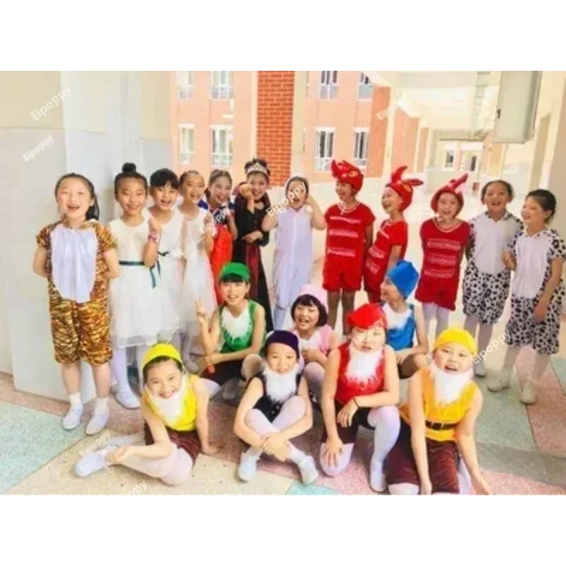 Carnival Cosplay Clothing Christmas Performance Seven Dwarfs Costume for Children Christmas Costumes for Kids Halloween