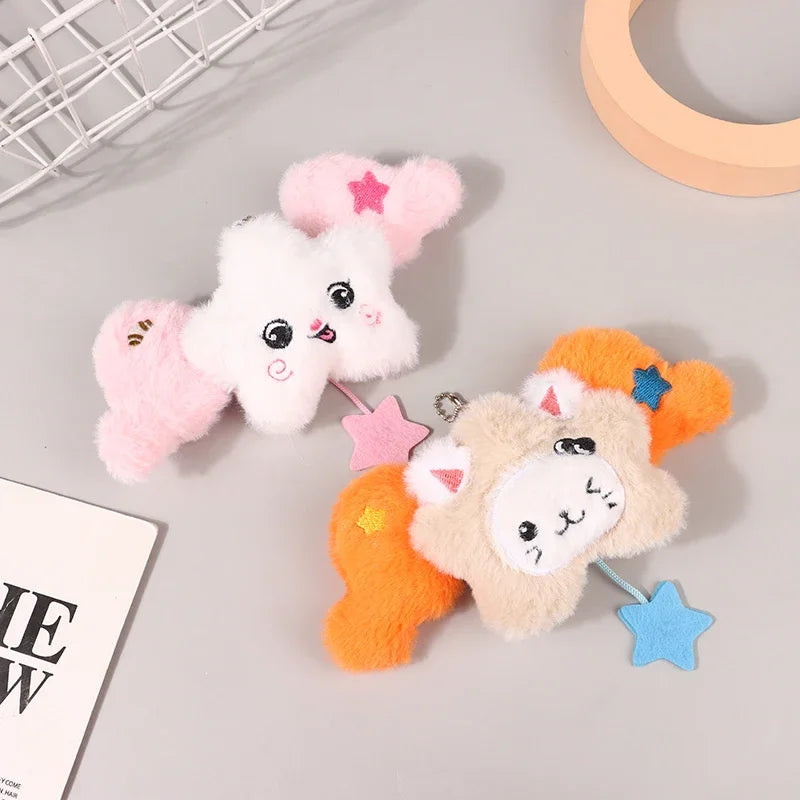 Star Plush Pendant Keychain Bag Charm Cute Doll Hanging Accessory