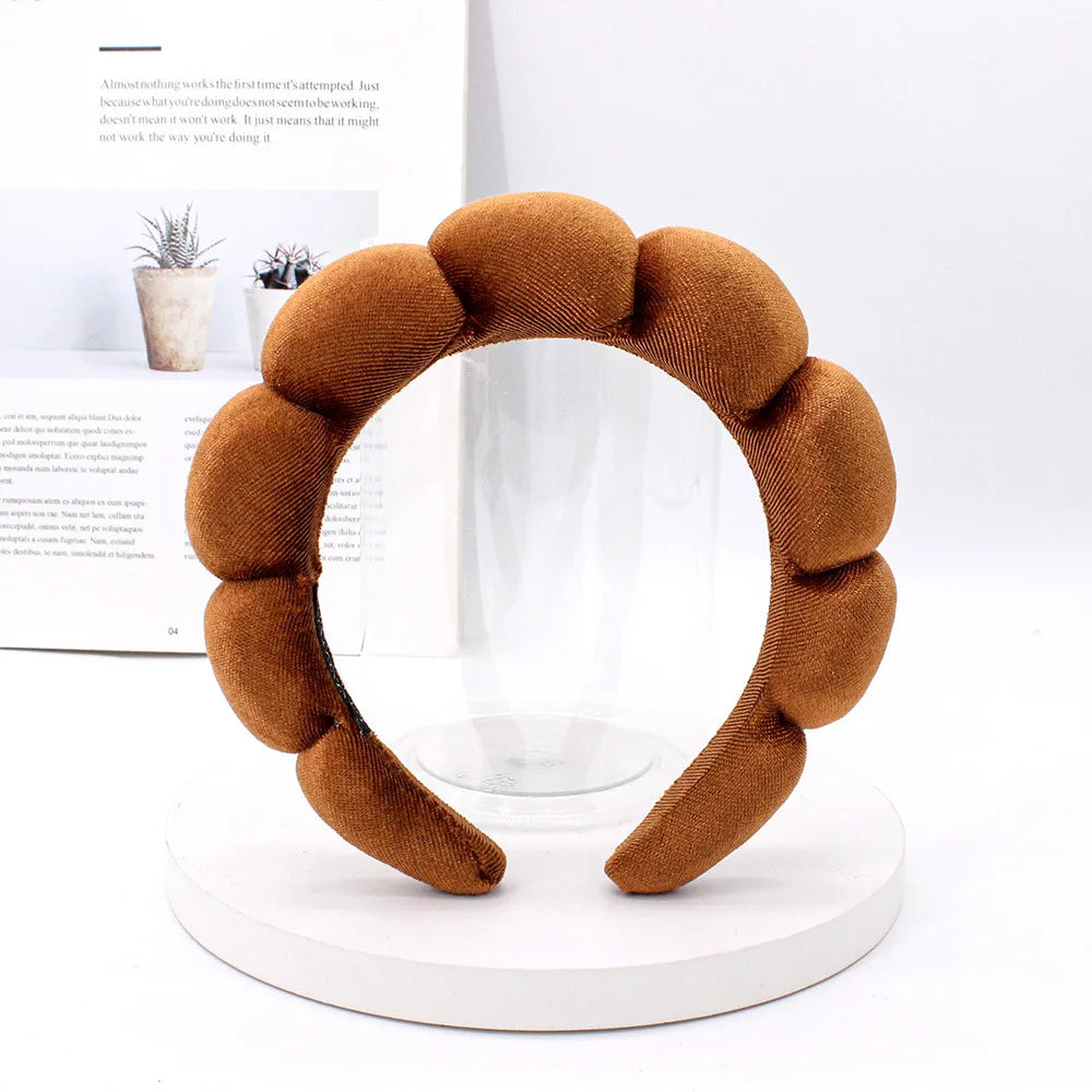 Velvet Sponge Spa Headband for Face Washing & Skincare