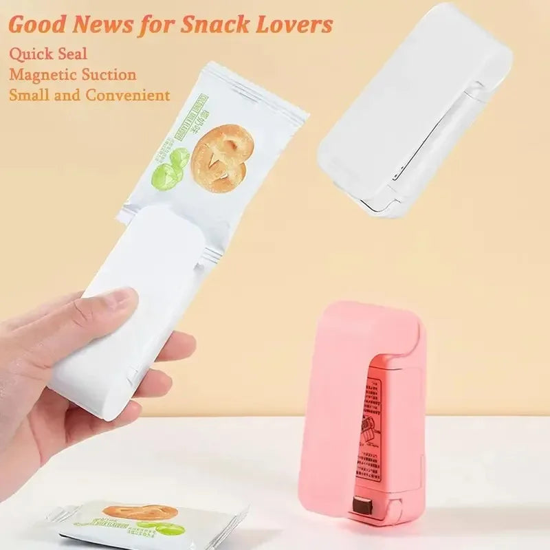 Portable Handheld Bag Sealer – Mini Heat Sealer for Plastic Snack Bags