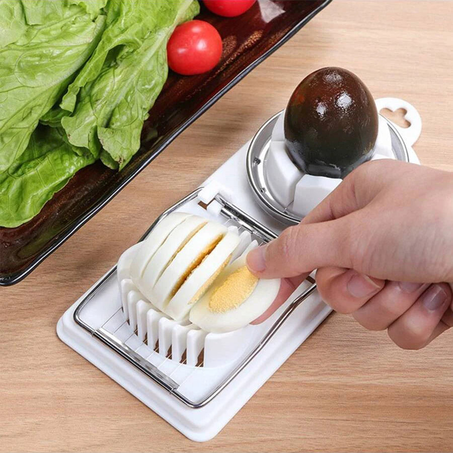 2-in-1 Stainless Steel Egg Cutter – Multi Function Egg Slicer