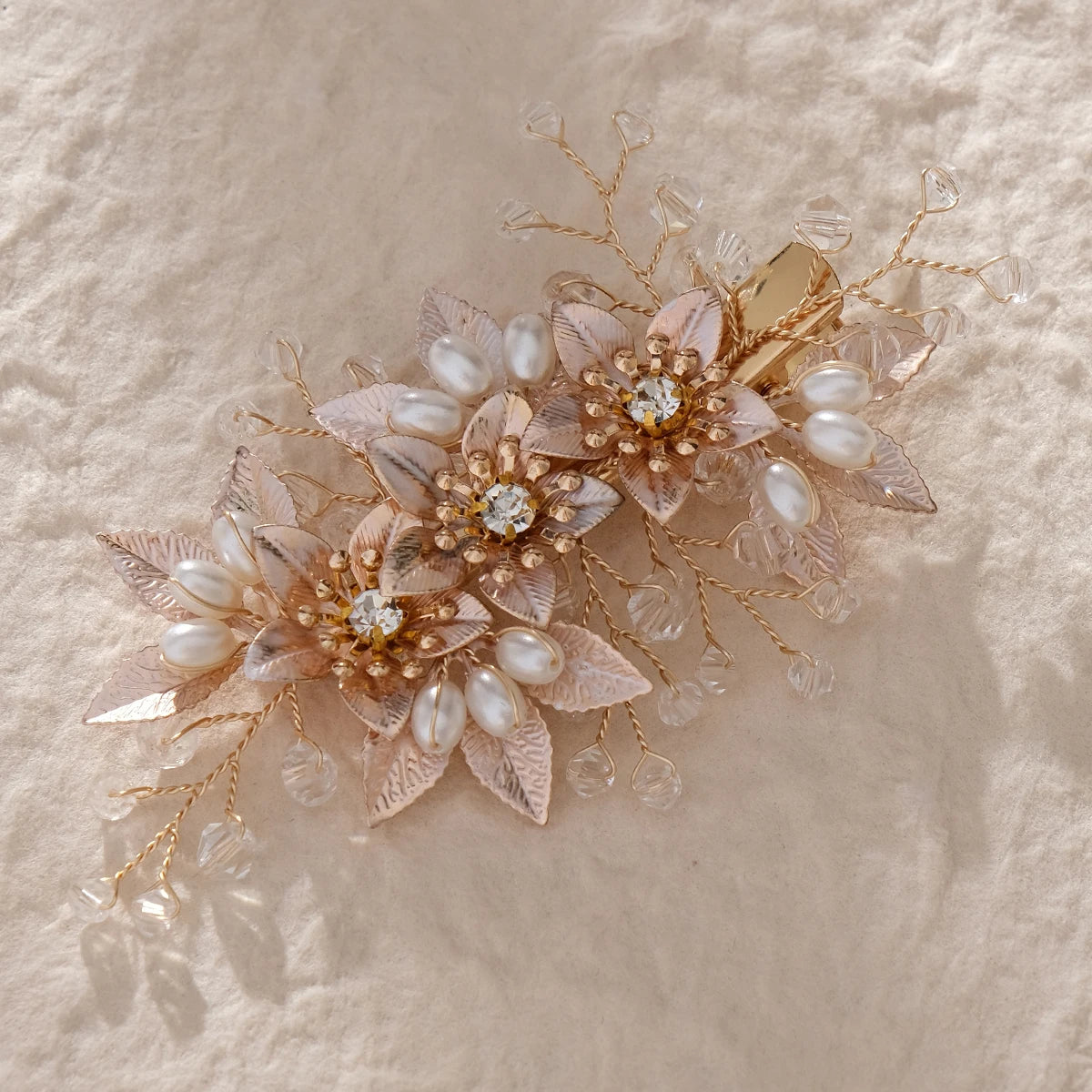 Pearl Flower Bridal Hair Comb for Women
