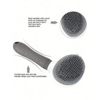 One-Click Pet Hair Removal Comb for Effortless Grooming of Dogs and Cats - Float Hair Removal Slicker Brush with Automatic Funct