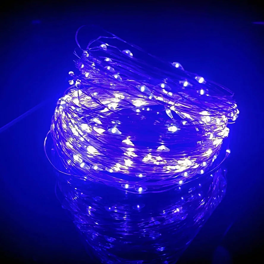Led Copper Wire Fairy Lights USB Powered LED String Lights 8 ModeOutdoor Lamp Garland Luces for Christmas Party Wedding Decor