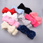 Coral Fleece Bow Spa Makeup Headband for Women