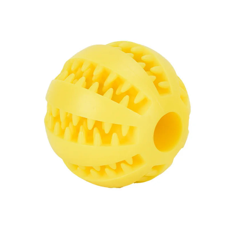 Treat Dispensing Rubber Dog Ball for Interactive Chew and Slow Feeding