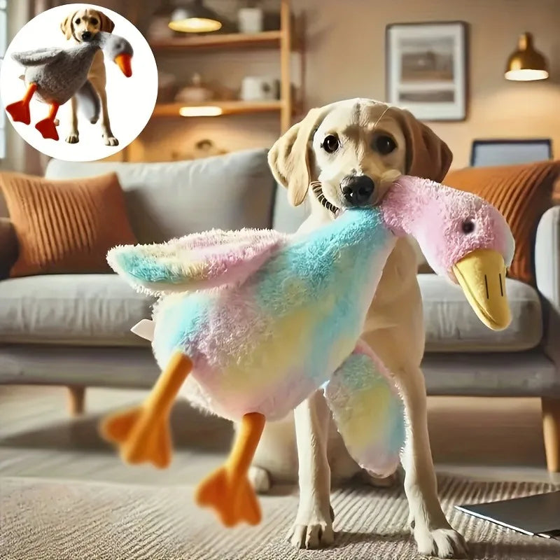 Soft Colorful Duck Plush Pet Toy for Dogs and Cats Comfort