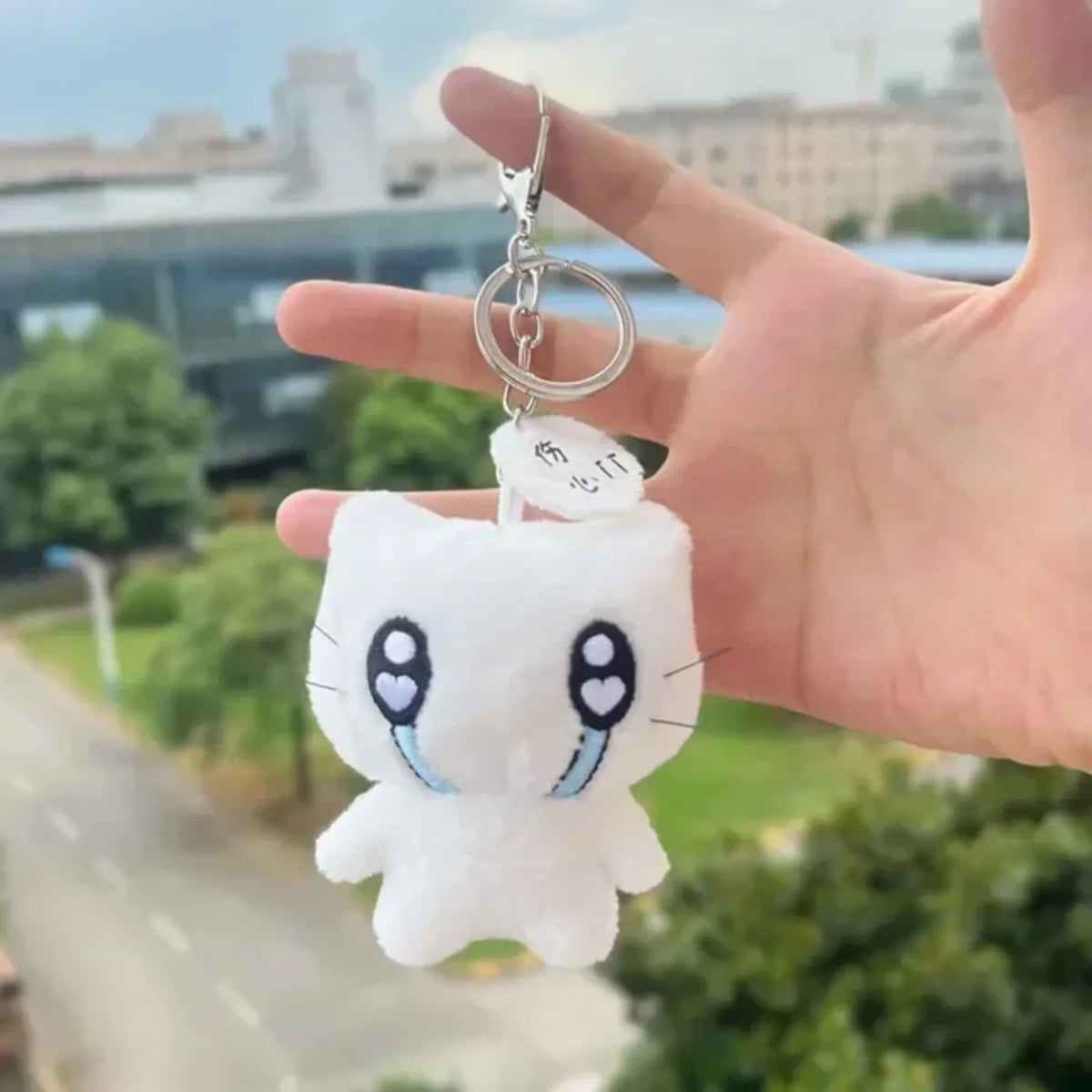 Cute Headphone Cat Plush Keychain Bag Charm for Girls and Kids