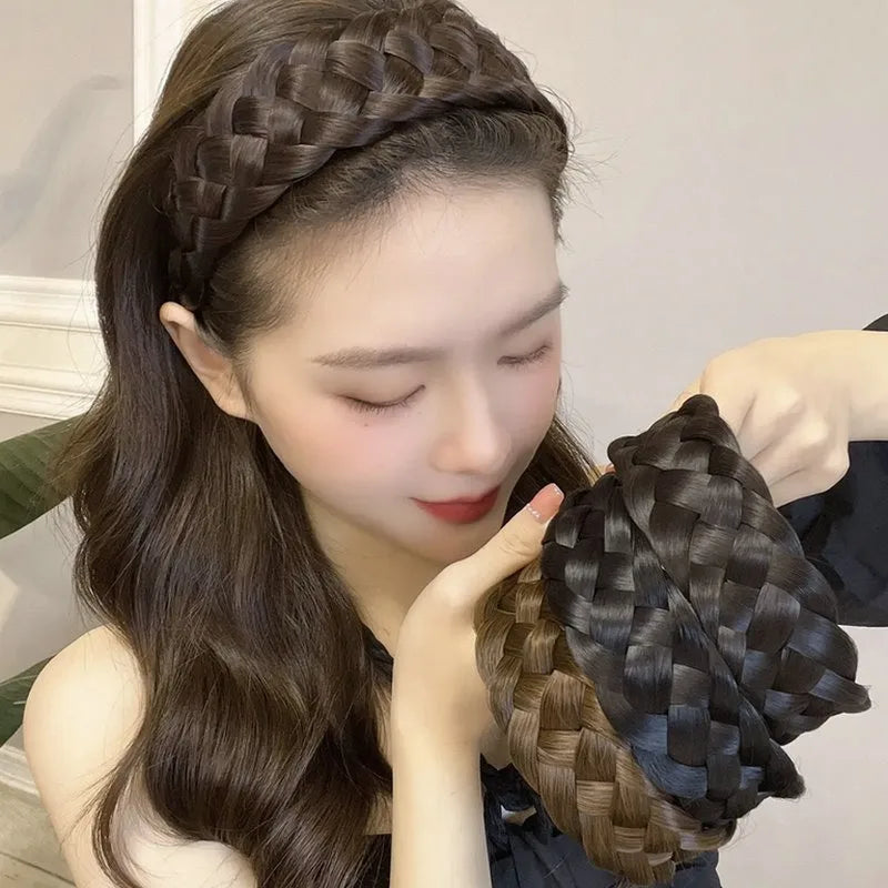Synthetic Braided Headband for Women