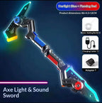 New cool battle axe catapult laser sword dual form shadow sword axe boy luminous sword toy