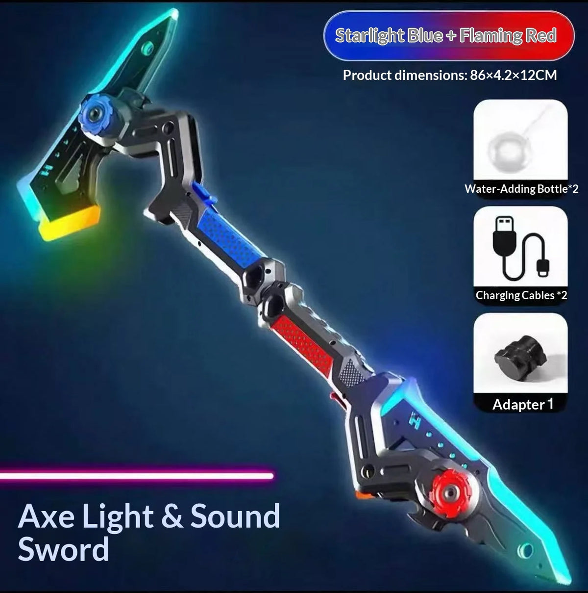 New cool battle axe catapult laser sword dual form shadow sword axe boy luminous sword toy