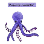 Squeaky Octopus Dog Toy, Pineapple Plush Chew Toy with Squeaker&CrinkleTentacles,InteractiveDentalPuppyToy for Small Medium Dogs