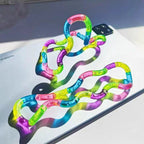 Deformable Rope Fidget Toy Deformation Rope Knot Pressure Stress Relief Toys Rrainbow Color Anti Stress Deformable Rope Best Toy