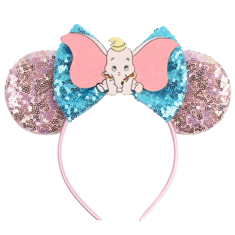 Sequin Mouse Ears Bow Headband for Women & Girls