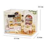 Kitten Mini Doll House 3D Wooden Puzzle DIY Miniature Building Kit
