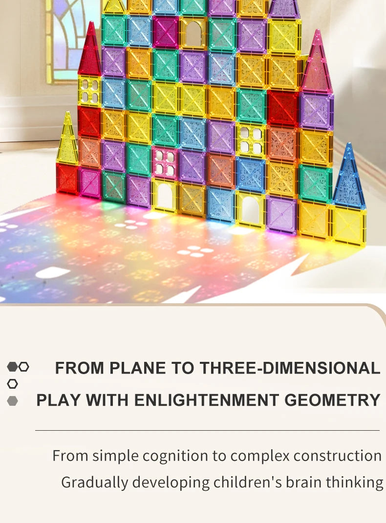 Magnetic Tiles STEM Building Blocks Educational Toy for Kids