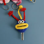 Funny Fruit Sausage Mouth Crochet Keychain Key Holder