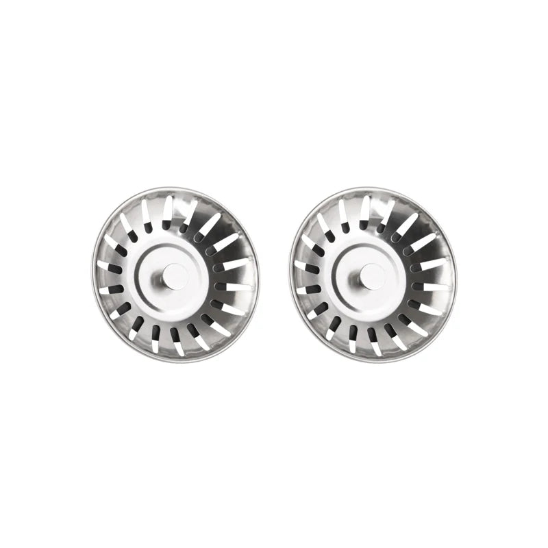 2PCS Kitchen Sink Strainer Stopper – Reusable Drain Filter & Waste Plug Set