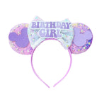 Mouse Ears Sequin Bow Cosplay Headband for Women & Adults
