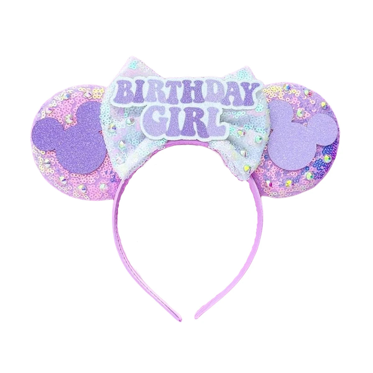 Mouse Ears Sequin Bow Cosplay Headband for Women & Adults
