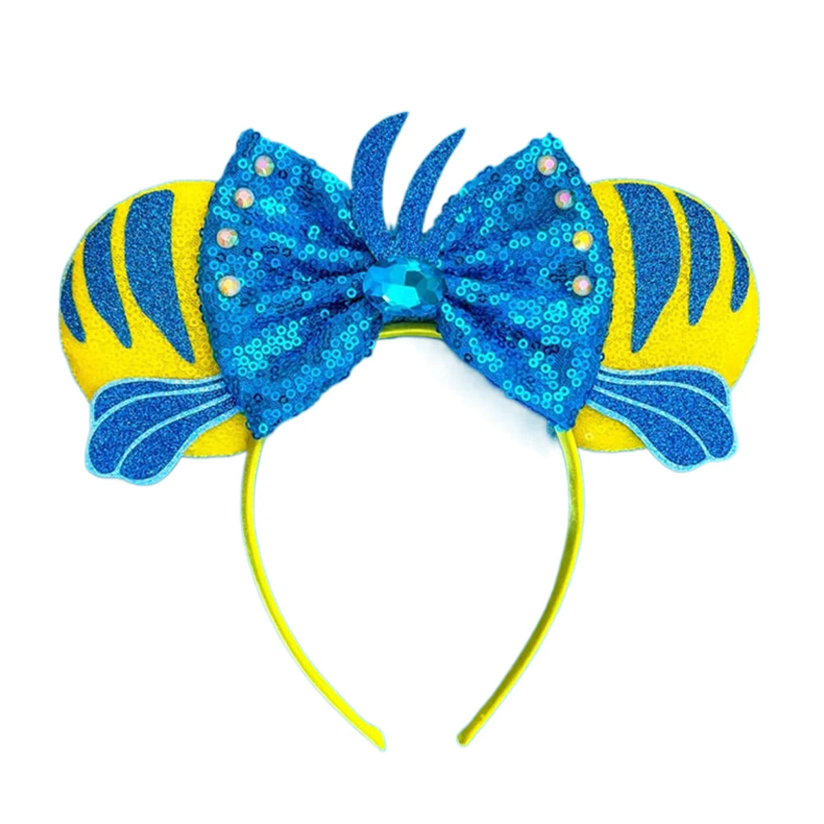 Mouse Ears Sequin Bow Cosplay Headband for Women & Adults
