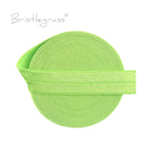BRISTLEGRASS 2 5 10 Yard 5/8" 15mm Solid FOE Shiny Fold Over Elastic Spandex Satin Band Hair Tie Headband Dress Sewing Lace Trim