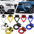 2 Designs Car Styling Trailer Hooks Sticker Decoration Car Auto Rear Front Trailer Simulation Racing Ring Vehicle Towing Hook