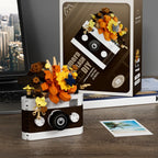 SLR Camera Mirror Flower Model Building Block Set - Creative Trendy Ornament Educational Toy for Children Gift