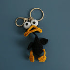 Cute Crochet Parrot Keychain Handmade Bird Bag Charm