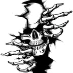 15cm Horror Skeleton Sticker Exterior Parts Motorcycle Stickers on Car Products Accessories Sunscreen and Waterproof Cute, PVC