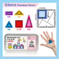 Mini Magnetic Tiles Travel Building Set with Metal Storage Box