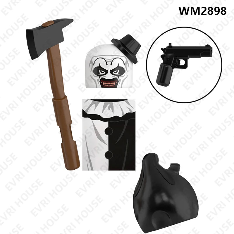 Horror Movie Mini Action Figures Bricks Building Blocks Accessory Toys For Children WM6205