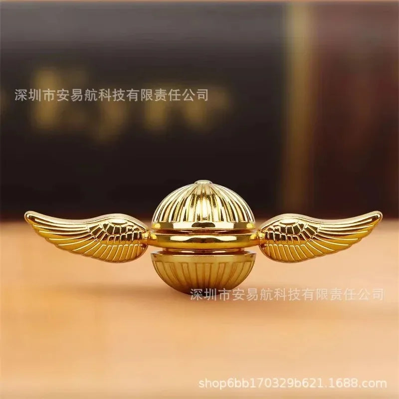 Golden Snitch-Inspired Metal Fidget Spinner Stress Relief Toy