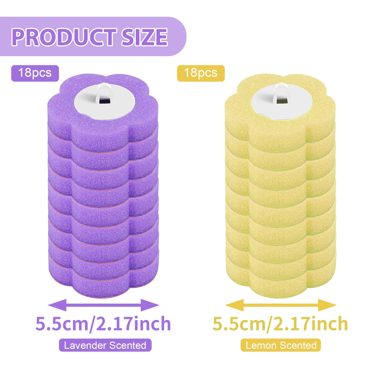 18/36Pcs Disposable Toilet Brush Wall Mounted Toilet Brush with Replacement Head Cleaning Set Home Bathroom WC Accessories