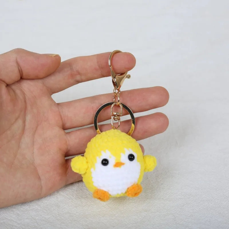 Mini Penguin Crochet Keychain Cute Animal Bag Charm