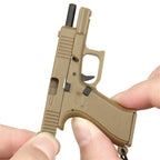 Tactical Pistol Shape Keychain Detachable Car Keyring Accessory