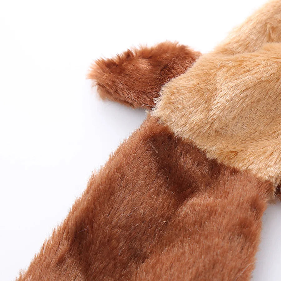 1/3 Pcs Large Dog Toy Bite-Resistant Sound Plush Toy Squirrel, raccoon, fox Cartoon Pet Toy Squeaky Dog Toy For Small Medium Dog