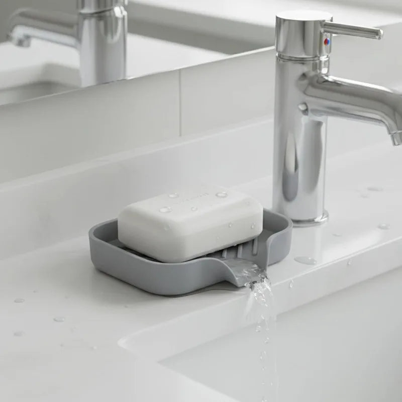 Silicone Faucet Mat Sink Tray – Soap Holder & Sponge Drain Organizer