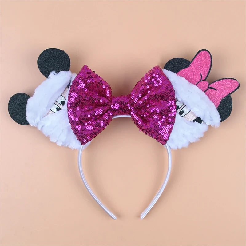 Sequin Mouse Ears Bow Headband for Women & Girls