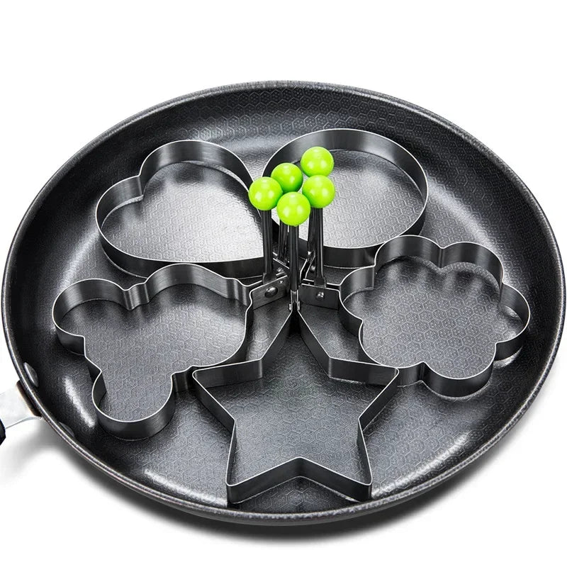 Stainless Steel Heart Fried Egg Mold for Pancakes and Omelettes