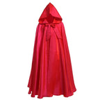 Halloween Party Costume Women Men Adult Long Robe Hooded Cloak Witchcraft Christmas Holiday Solid Color Medieval Cape